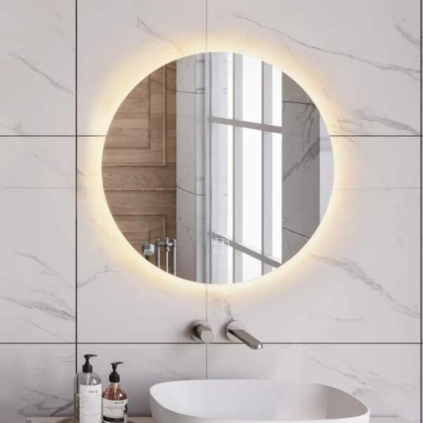Duschland GLORIA 800 kerek LED okostükör 800 mm háttérvilágítással