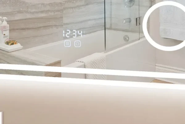 Duschland VELA 1200 okostükör digitális kijelző és érintőgomb részlet